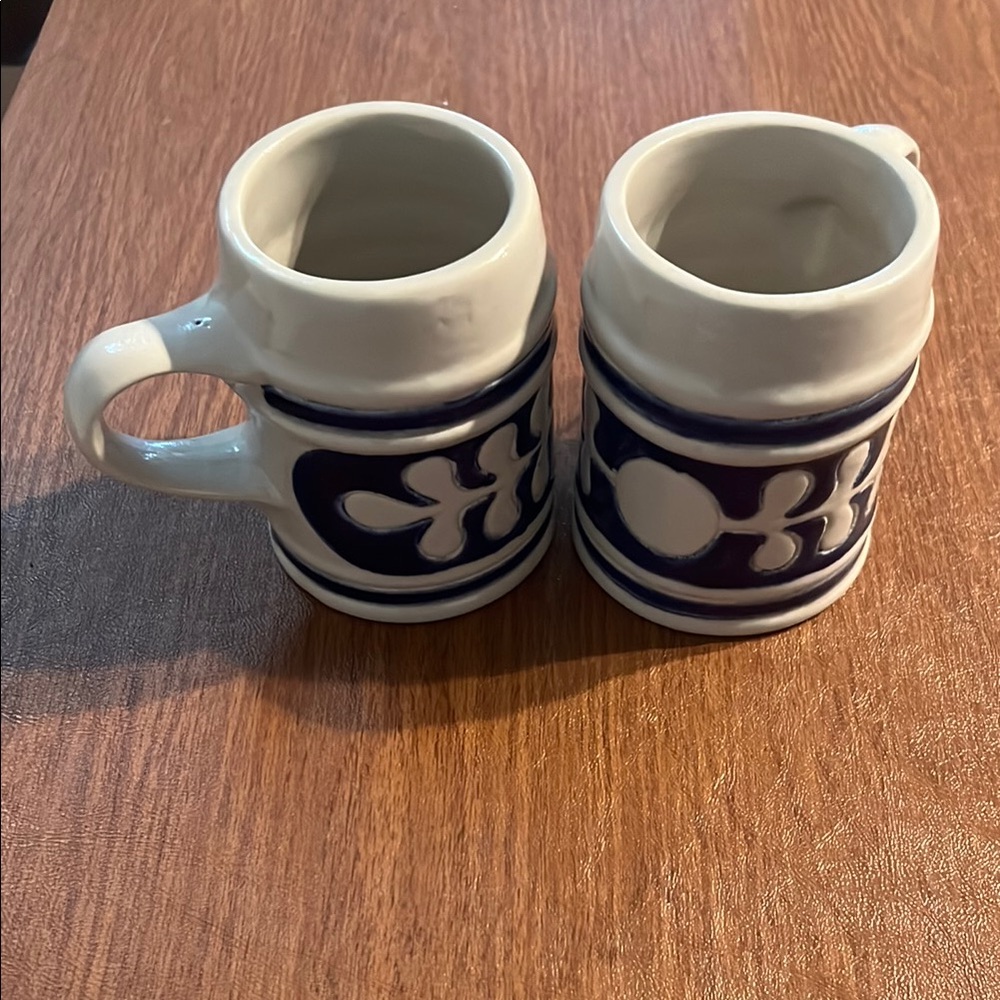 Blue and White Mugs